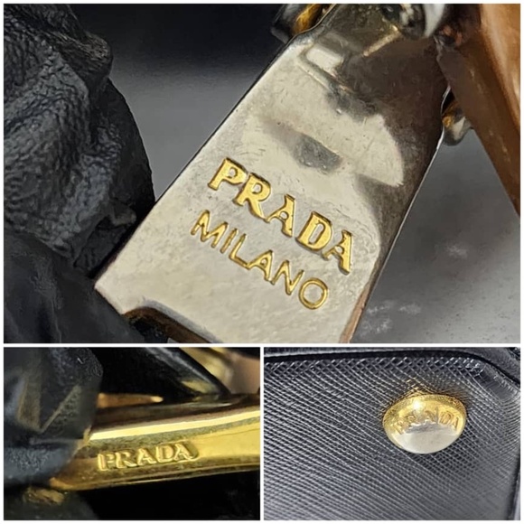 Authentic PRADA Saffiano Medium Galleria Double Zip Tote Black - Picture 8 of 14